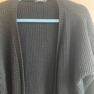 Boohoo Charcoal Open-Front Cardigan